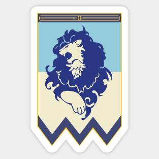 Blue Lions Banner Sticker